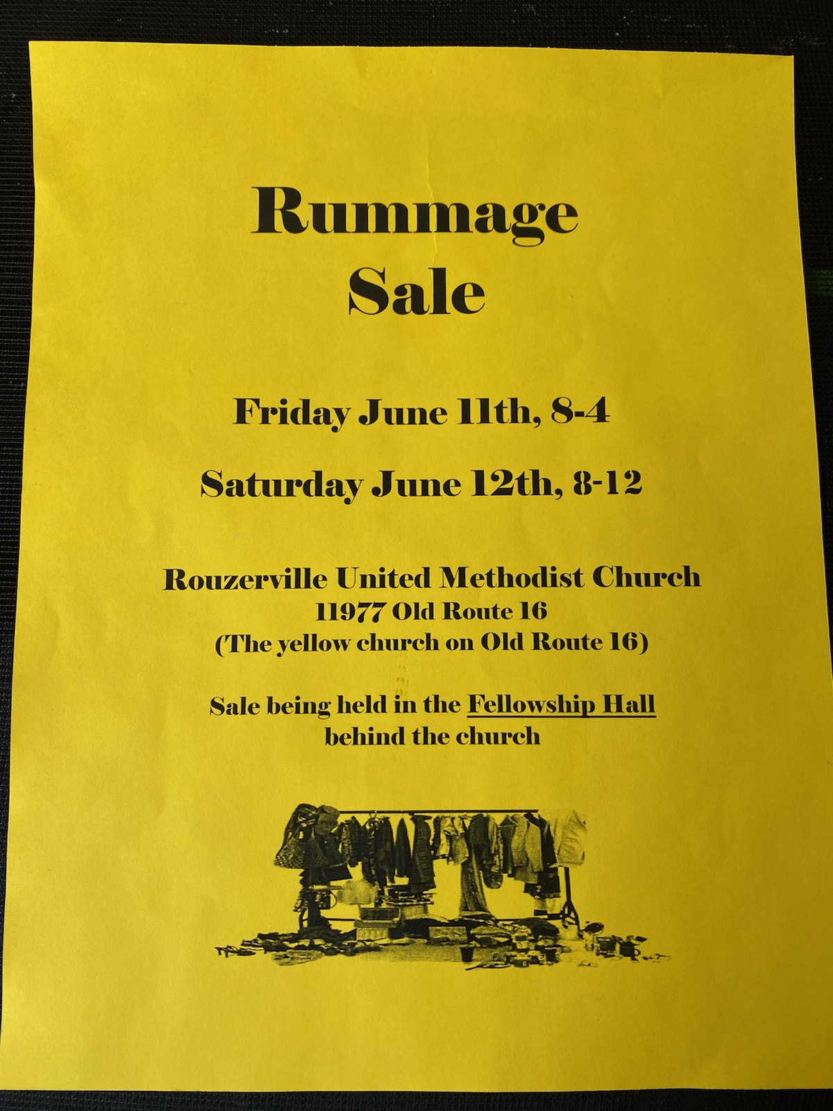 Velma’s Rummage Sale Rouzerville Christian Church